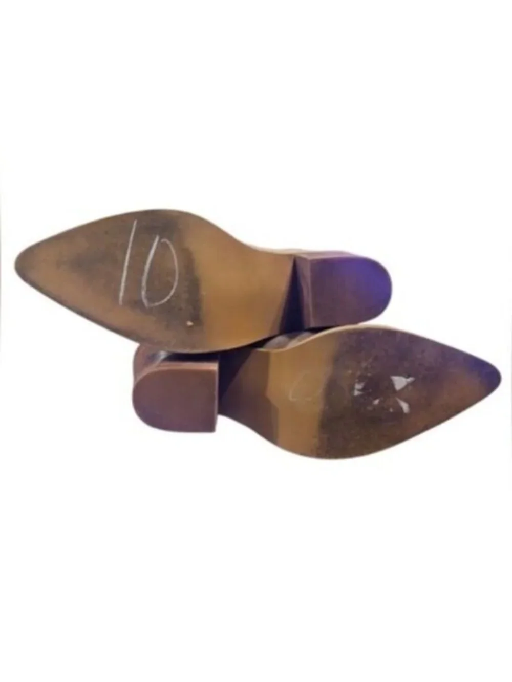 Abound SZ 9.5 Cowgirl Chic Tan Callan Bootie Back Zip 3.5